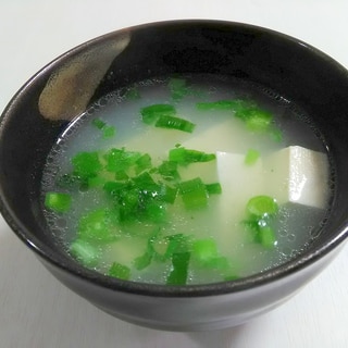 ウェイパーで☆豆腐の中華スープ
